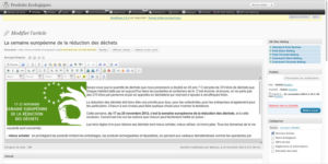 produits ecologiques admin2 300x150 Création du blog Produits Ecologiques sur Wordpress