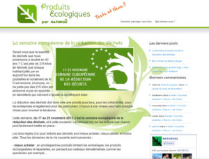 produits ecologiques2 300x229 Création du blog Produits Ecologiques sur Wordpress